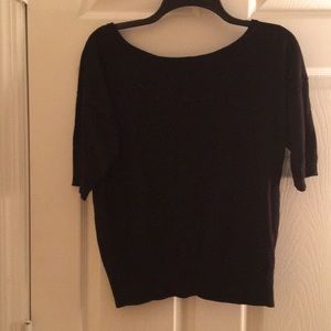 Ann Taylor Black short sleeve sweater